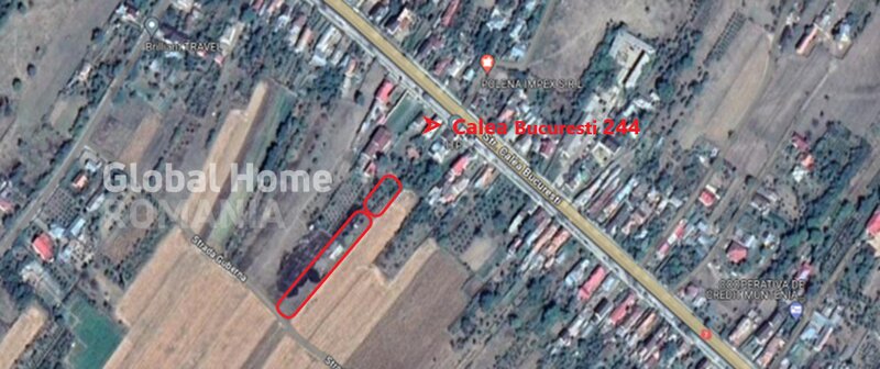 Topoloveni Teren intravilan 2387mp Intre Cal Bucuresti si Str Guberna  Acces Str Guberna